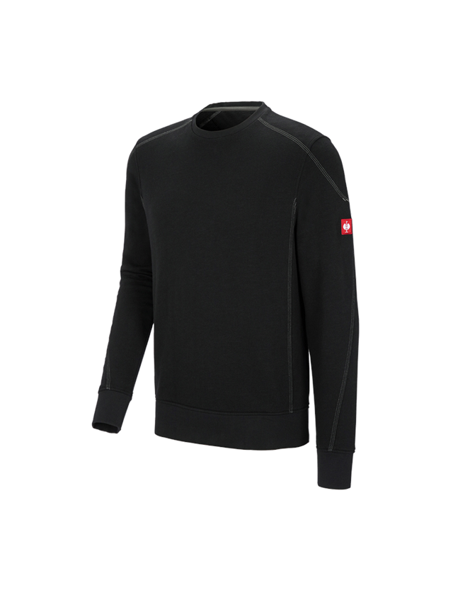 Shirts & Co.: Sweatshirt cotton slub e.s.roughtough + schwarz 2