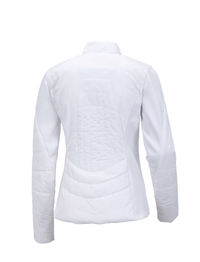 Vestes de travail: e.s. Veste matelassée fonct. thermo stretch,femmes + blanc 1