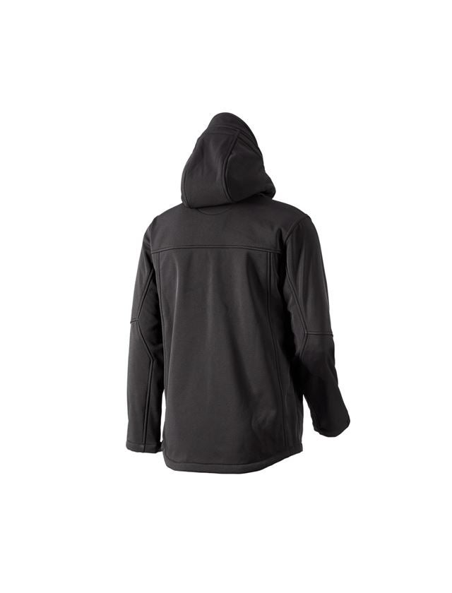 Vestes de travail: Veste Softshell à capuche Aspen + noir 3