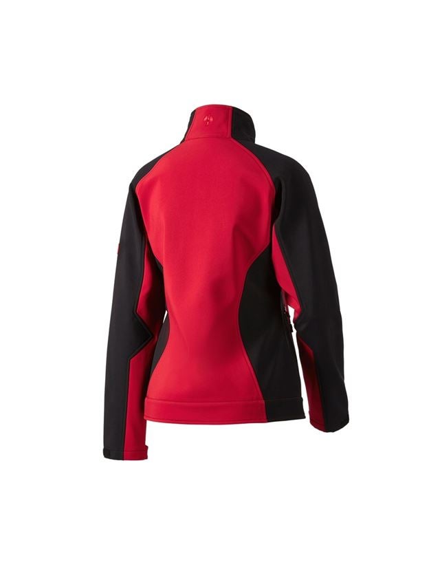 Jacken: Damen Softshelljacke dryplexx® softlight + rot/schwarz 3