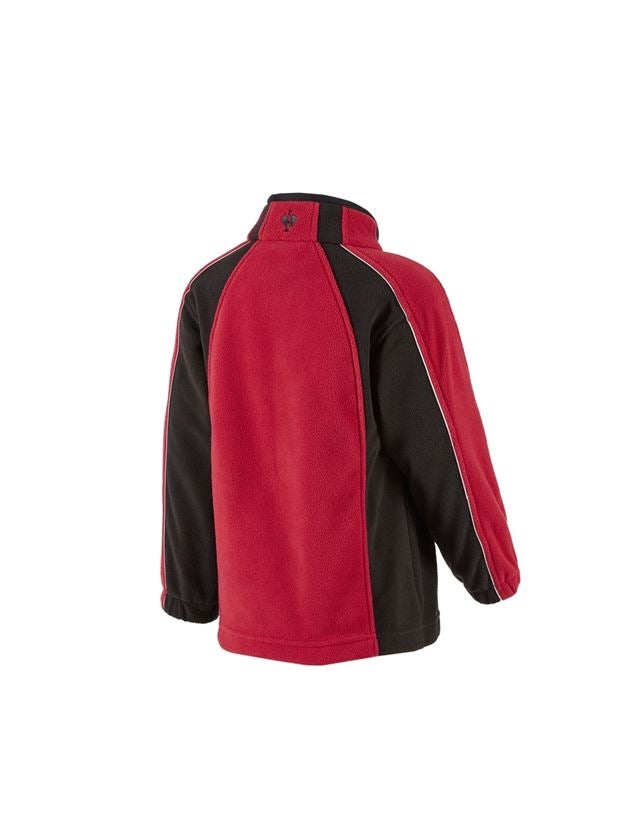 Jacken: Kinder Microfleece Jacke dryplexx® micro + rot/schwarz 2