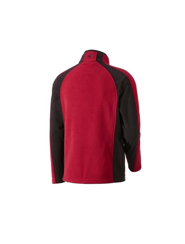 Froid: Veste en laine polaire dryplexx® micro + rouge/noir 1