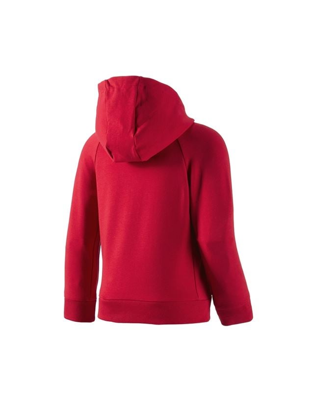 Hauts: e.s. Veste à capuche en coton stretch, enfants + rouge vif 1