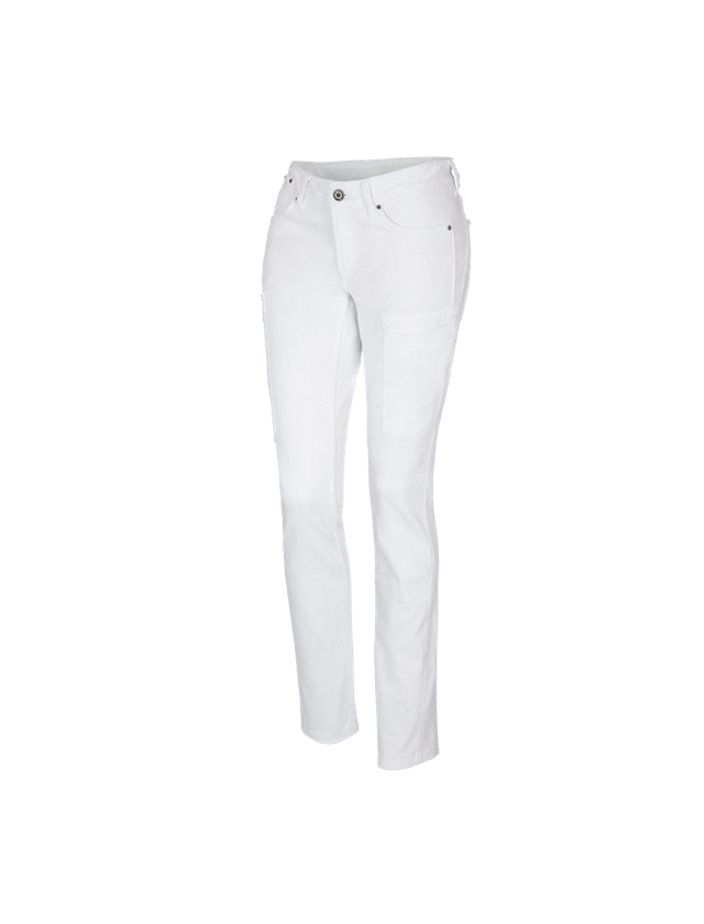 Hosen: e.s. 7-Pocket-Jeans, Damen + weiß 3