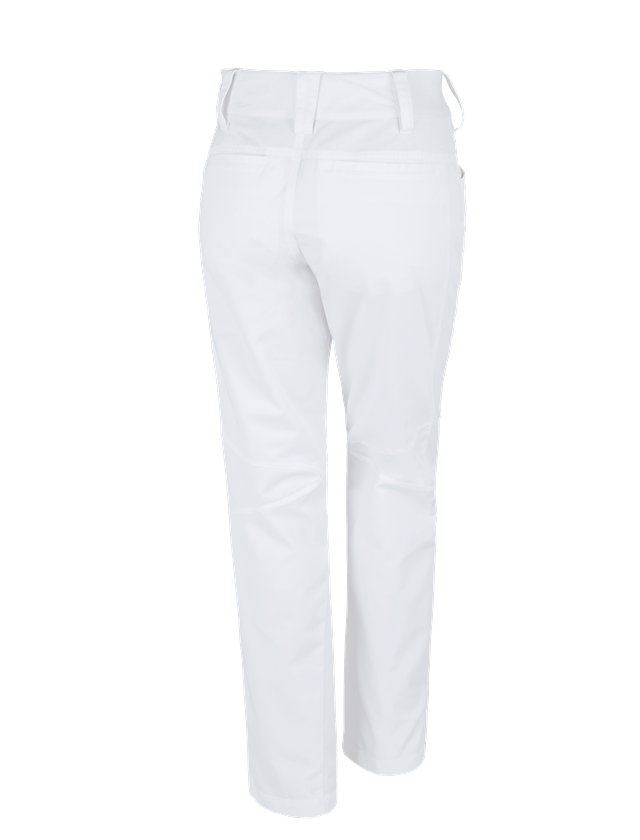 Menuisiers: e.s. Pantalon de travail base, femmes + blanc 1