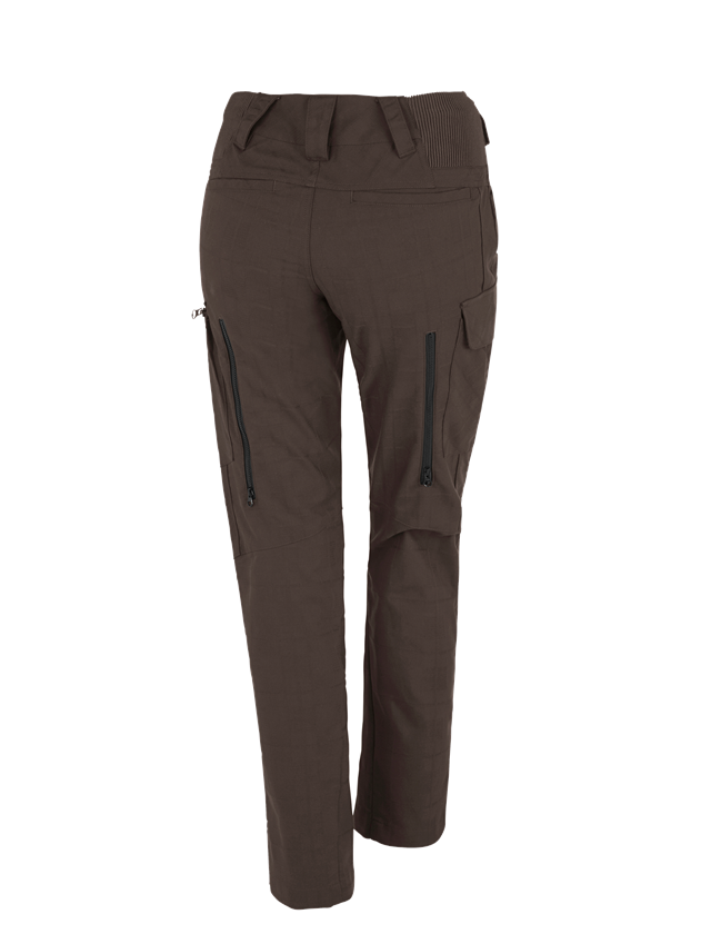 Thèmes: e.s. Pantalon de travail pocket, femmes + marron 1