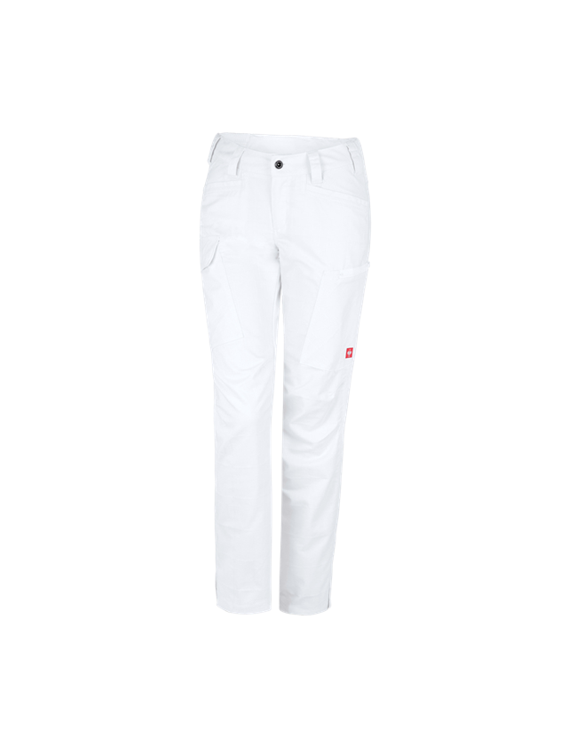 Thèmes: e.s. Pantalon de travail pocket, femmes + blanc