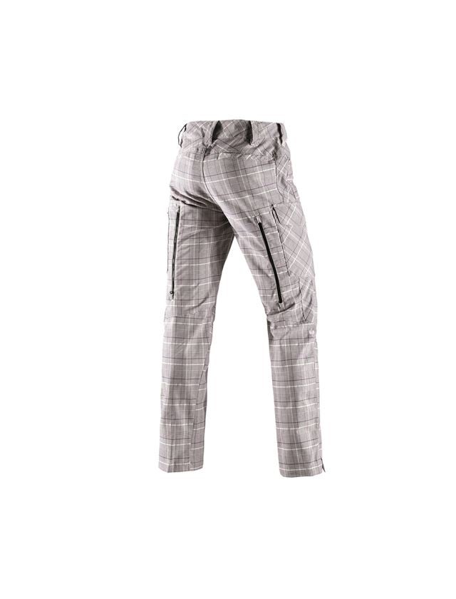 Pantalons de travail: e.s. Pantalon de travail pocket, hommes + marron/blanc 1