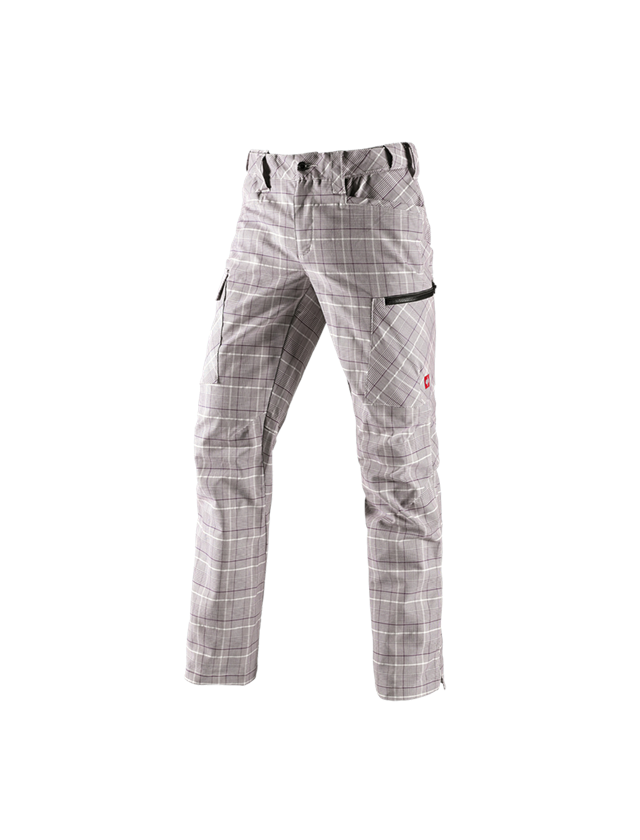 Pantalons de travail: e.s. Pantalon de travail pocket, hommes + marron/blanc