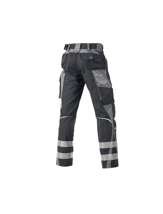 Pantalons de travail: Pantalon à taille élastique Secure + graphite/ciment 1