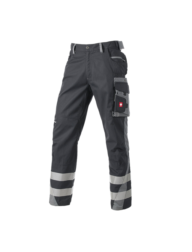 Pantalons de travail: Pantalon à taille élastique Secure + graphite/ciment