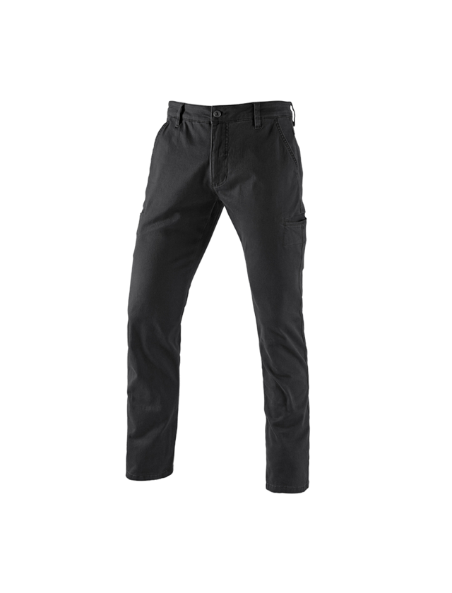 Pantalons de travail: e.s. Pantalon de travail Chino, hommes + noir