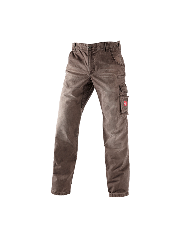 Pantalons de travail: e.s. Jeans Worker + marron