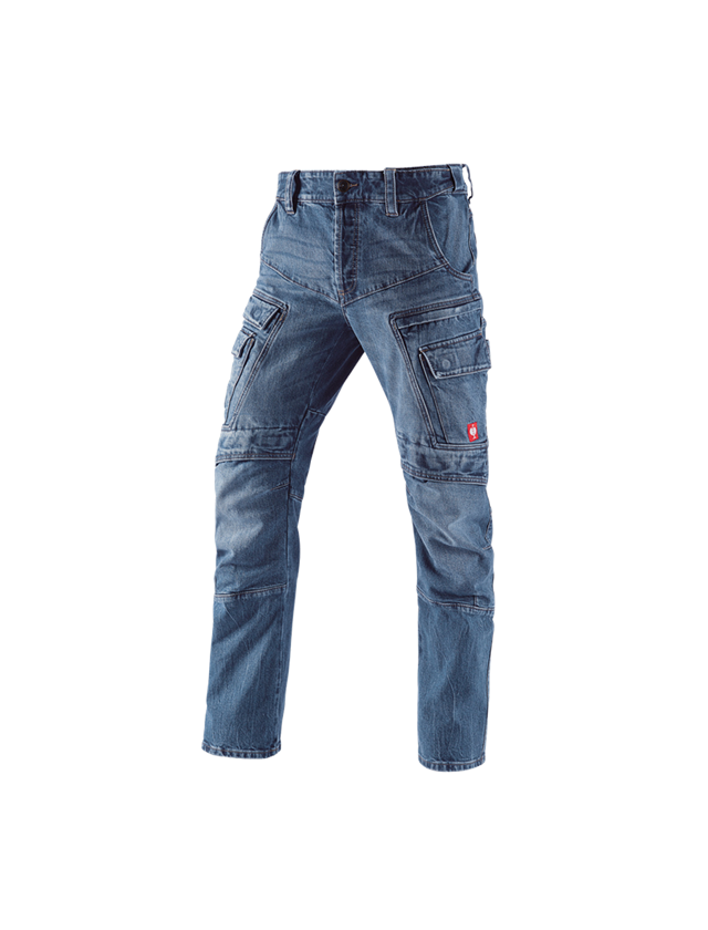 Installateurs / Plombier: e.s. Jeans de travail cargo POWERdenim + stonewashed 4