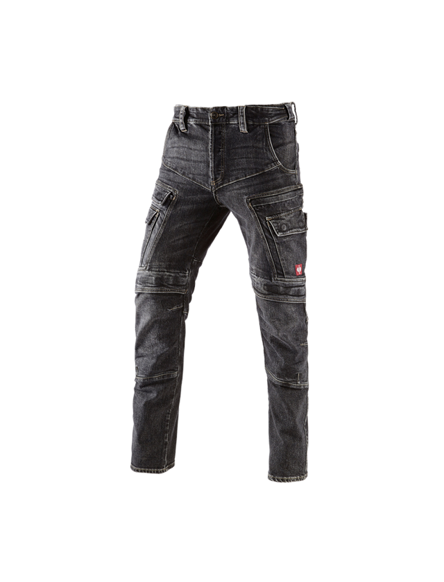 Installateurs / Plombier: e.s. Jeans de travail cargo POWERdenim + blackwashed 2