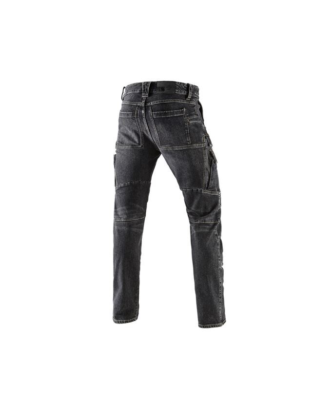 Installateurs / Plombier: e.s. Jeans de travail cargo POWERdenim + blackwashed 3