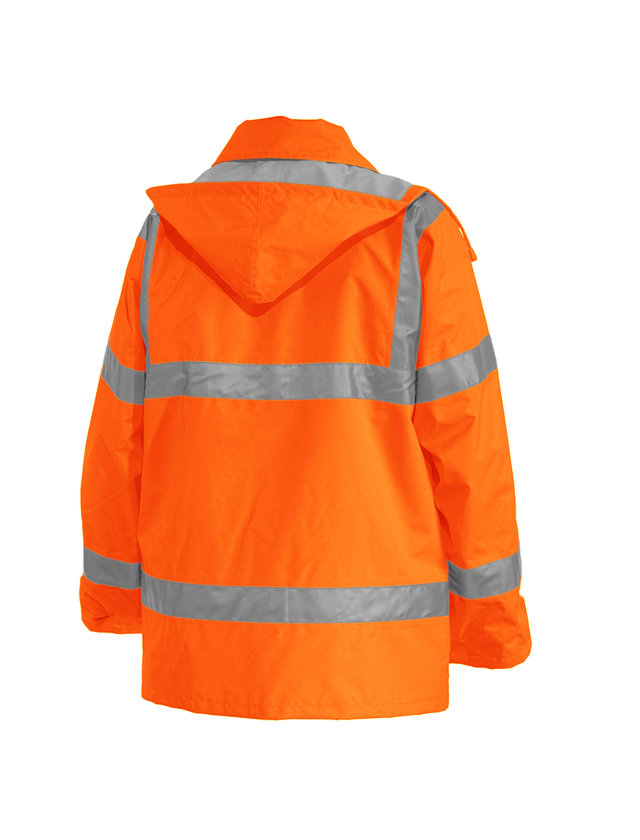 Vestes de travail: STONEKIT Veste de protection de signalisat.4-en-1 + orange fluo 1