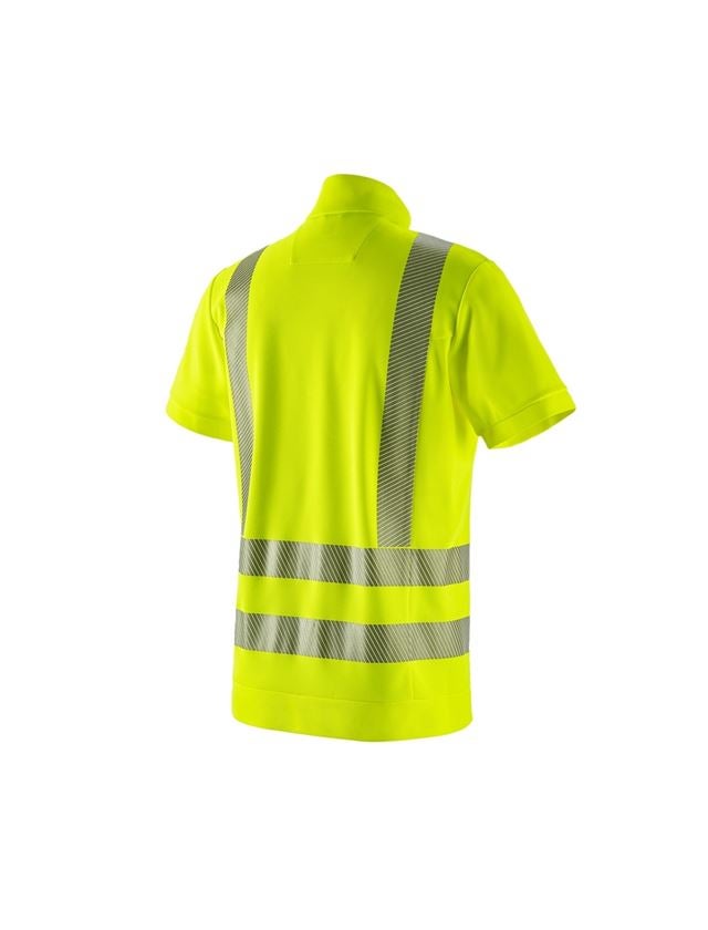 Thèmes: e.s. T-shirt fermeture-éclair h.visib. fonct. UV + jaune fluo 1