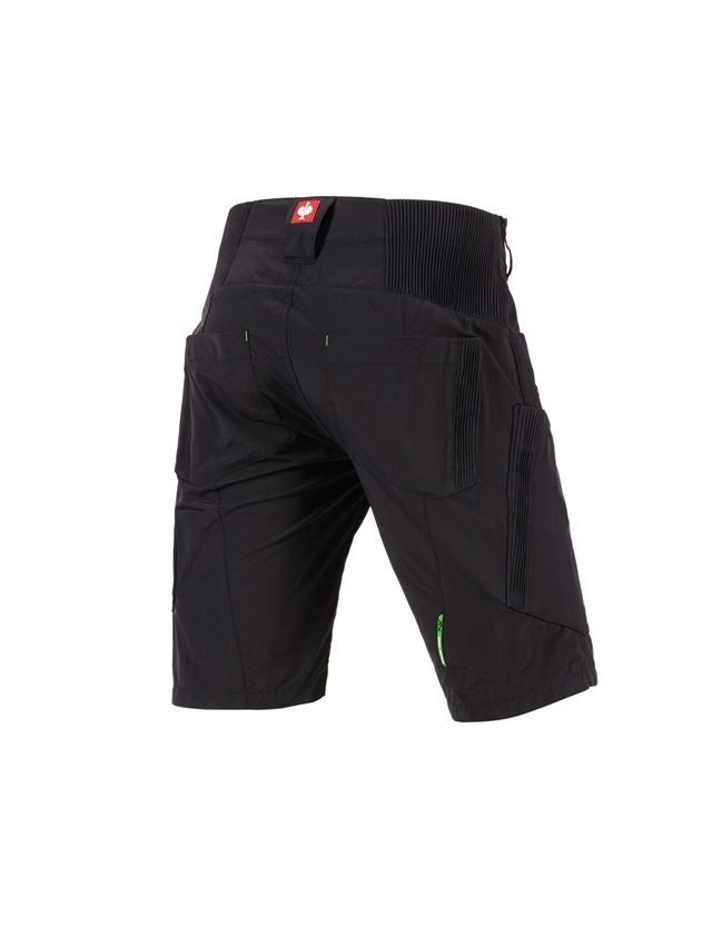Pantalons de travail: e.s. Short fonctionnel Superlite + noir/néon vert 3