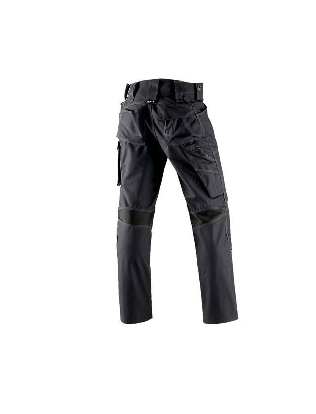 Menuisiers: Pantalon à taille élastique e.s.roughtough + noir 3