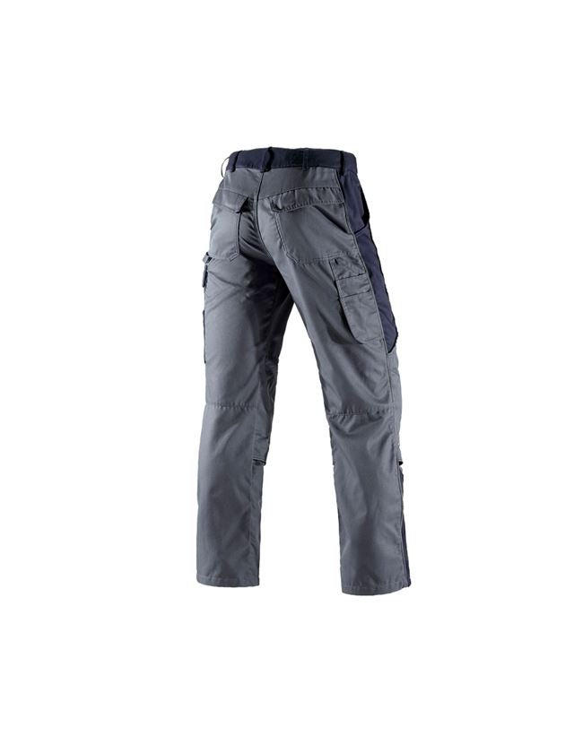 Horti-/ Sylvi-/ Agriculture: Pantalon à taille élastique e.s.active + gris/bleu foncé 3