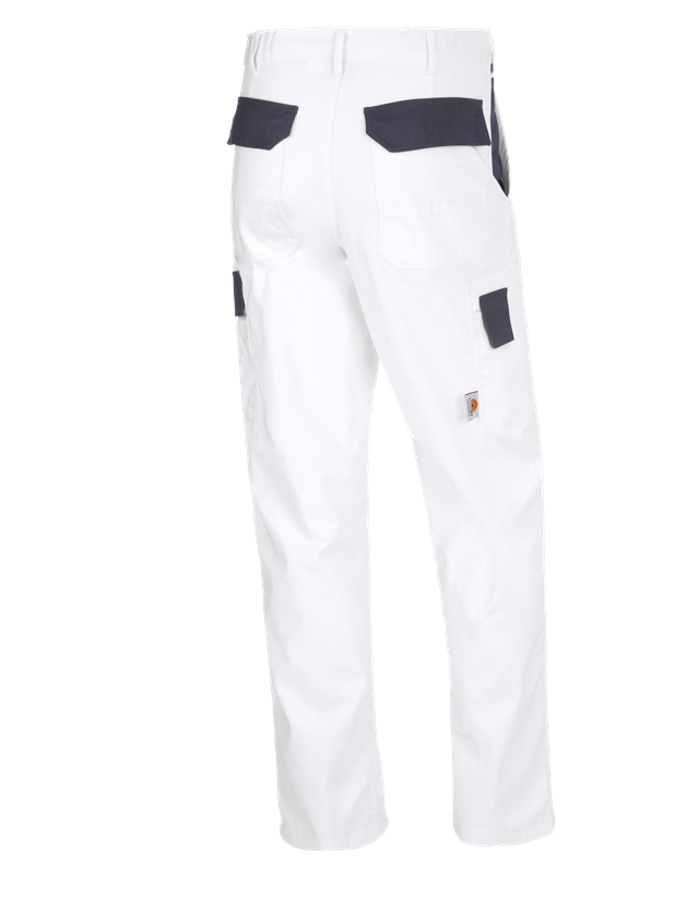 Menuisiers: STONEKIT Pantalon à taille élastique Odense + blanc/gris 1
