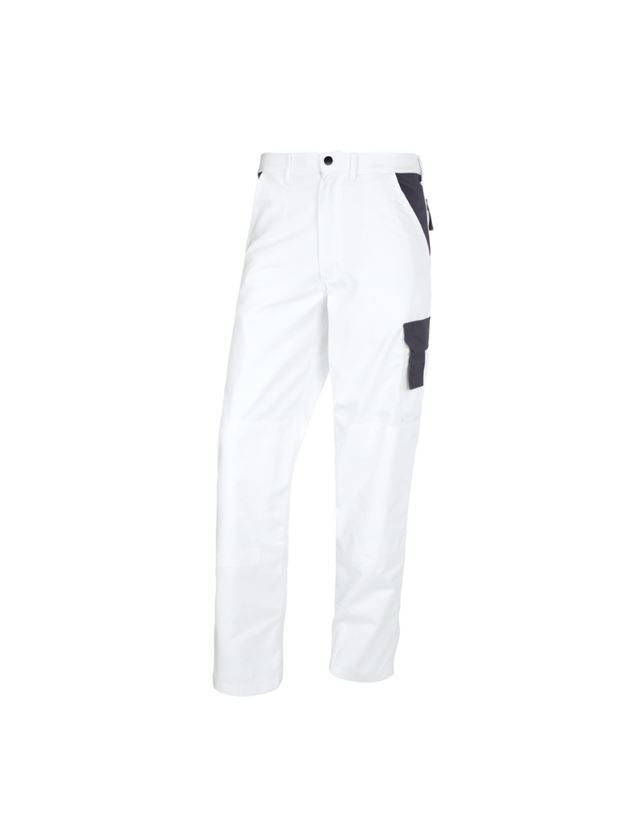 Menuisiers: STONEKIT Pantalon à taille élastique Odense + blanc/gris