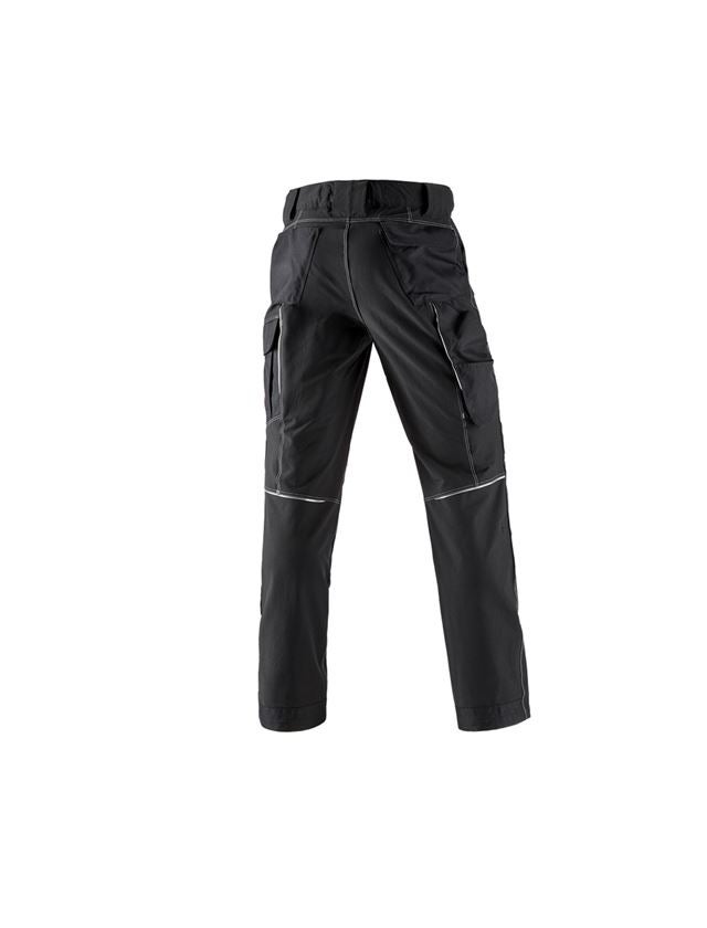 Pantalons de travail: Fon. pantalon taille élast.d’hiver e.s.dynashield + noir 1