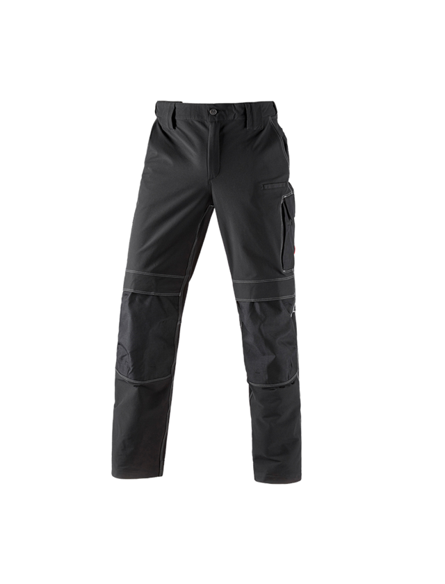 Pantalons de travail: Fon. pantalon taille élast.d’hiver e.s.dynashield + noir