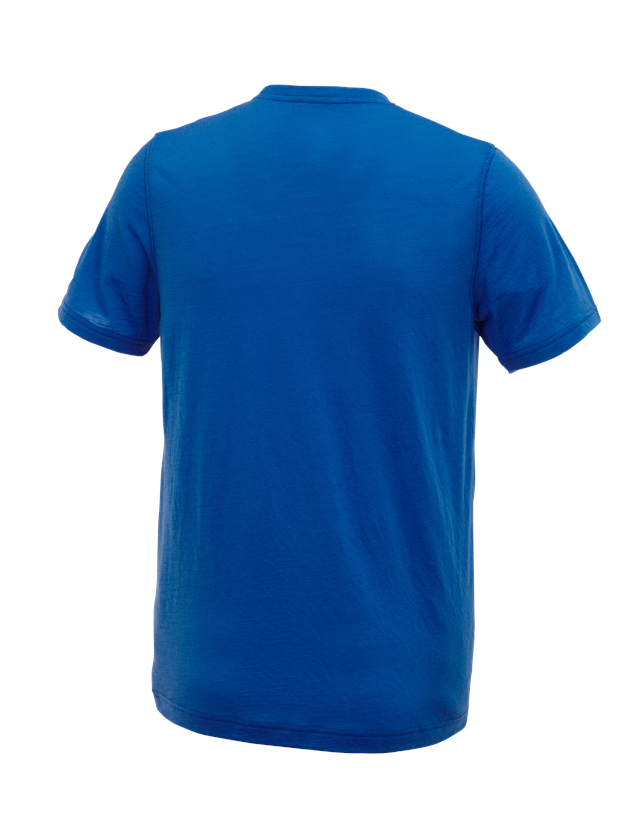 Hauts: e.s. T-Shirt Merino light + bleu gentiane 1