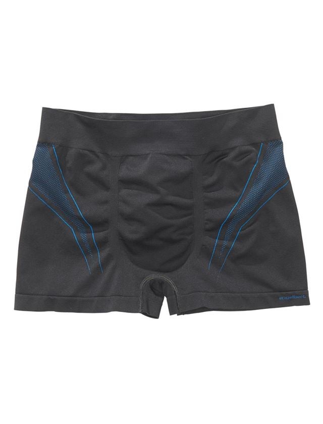 Froid: e.s. Pantalon fonctionnel uniforme - warm + noir/bleu gentiane