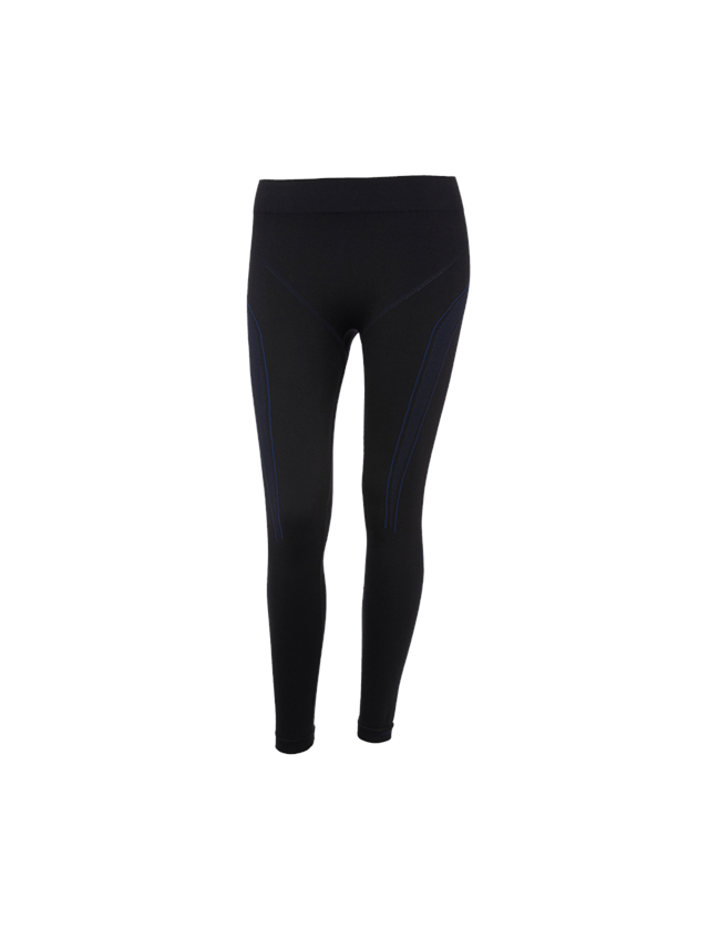 Vêtements thermiques: e.s. Pantalon long foncti. uniforme - warm ,femmes + noir/bleu gentiane 2