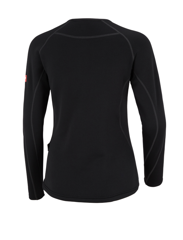 Froid: e.s. Fonct-Longsleeve thermo stretch-x-warm,femmes + noir 1