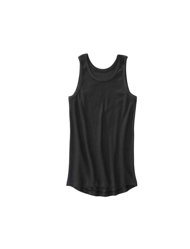 Unterwäsche | Thermokleidung: e.s. cotton rib Tank-Shirt + schwarz