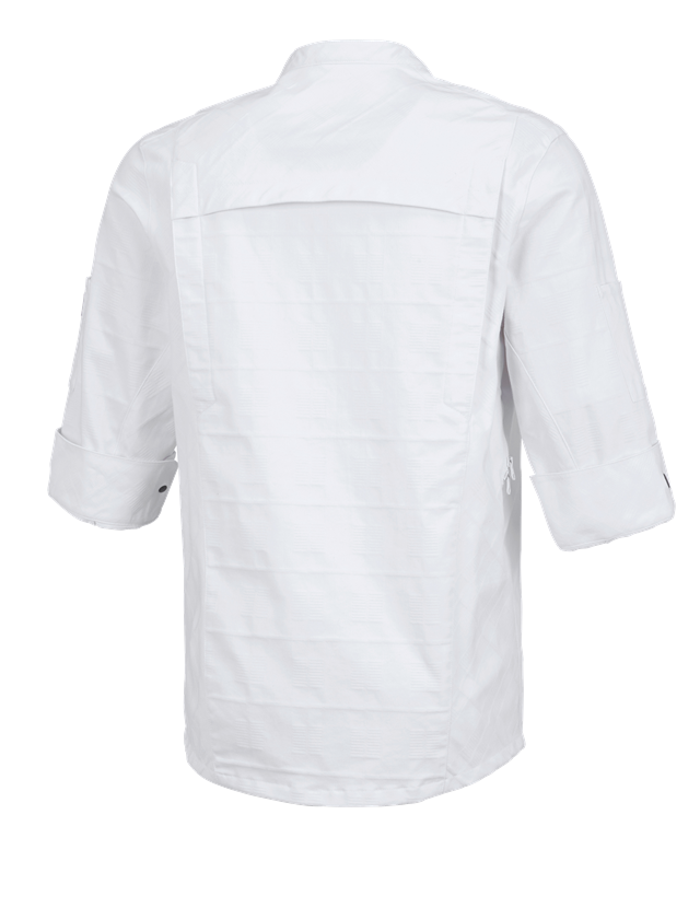 Shirts & Co.: Berufsjacke kurzarm e.s.fusion, Herren + weiß 1