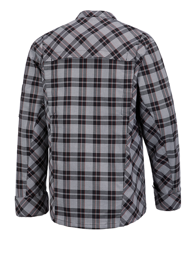 Shirts & Co.: Berufsjacke langarm e.s.fusion, Herren + schwarz/weiß/rot 1