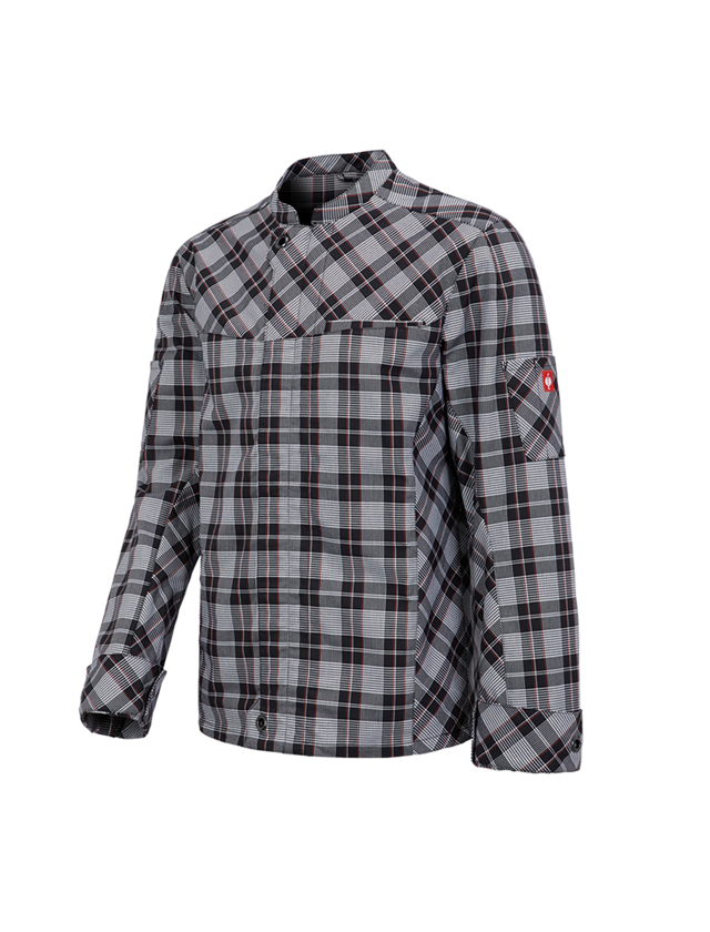 Shirts & Co.: Berufsjacke langarm e.s.fusion, Herren + schwarz/weiß/rot