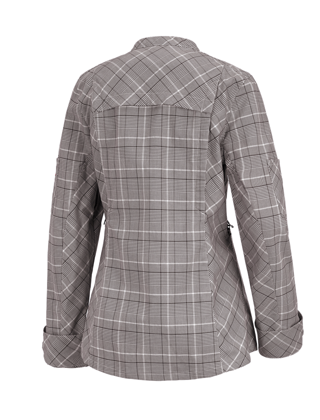 Shirts & Co.: Berufsjacke langarm e.s.fusion, Damen + kastanie/weiß 1