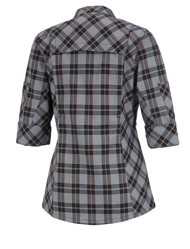 Shirts & Co.: Berufsjacke 3/4-Arm e.s.fusion, Damen + schwarz/weiß/rot 1