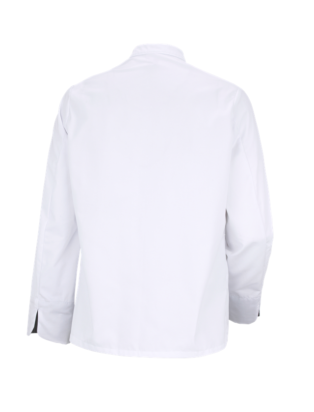 Thèmes: Veste de cuisinier Elegance, manches longues + blanc/noir 1